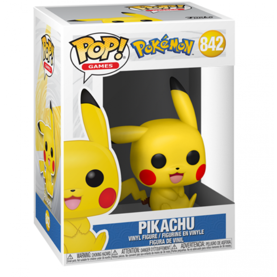 Фигурка Фанко Покемон Пикачу в Позе Сидит №842 Pokemon Pikachu Sitting Funko 56307