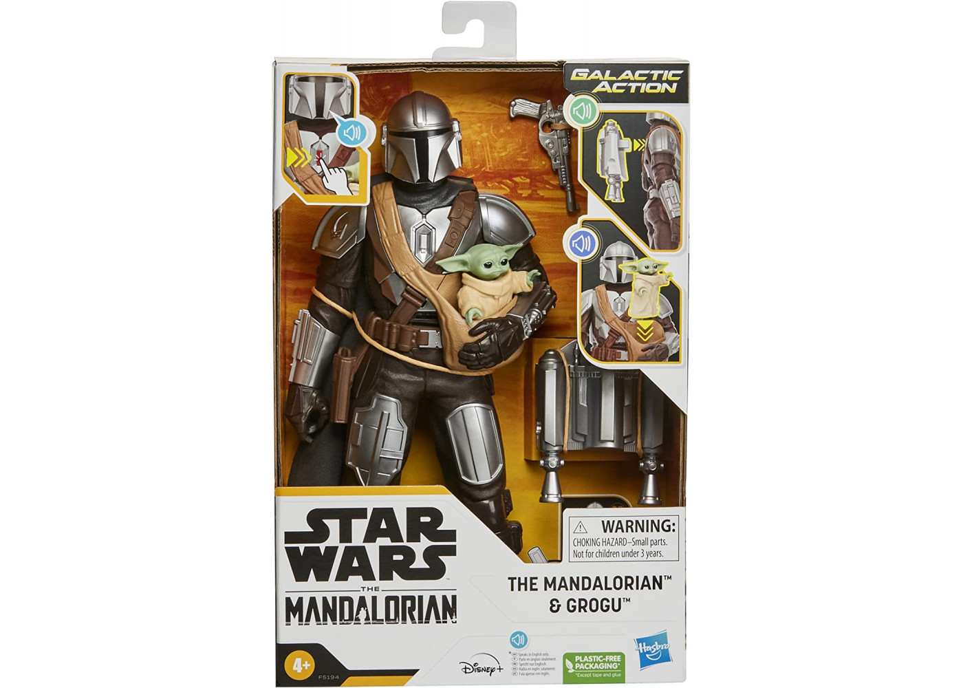 Фігурка Інтерактивний Мандалорець 30 см та Малюк Йода Star Wars Mandalorian & Grogu Interactive Electronic Hasbro F5194