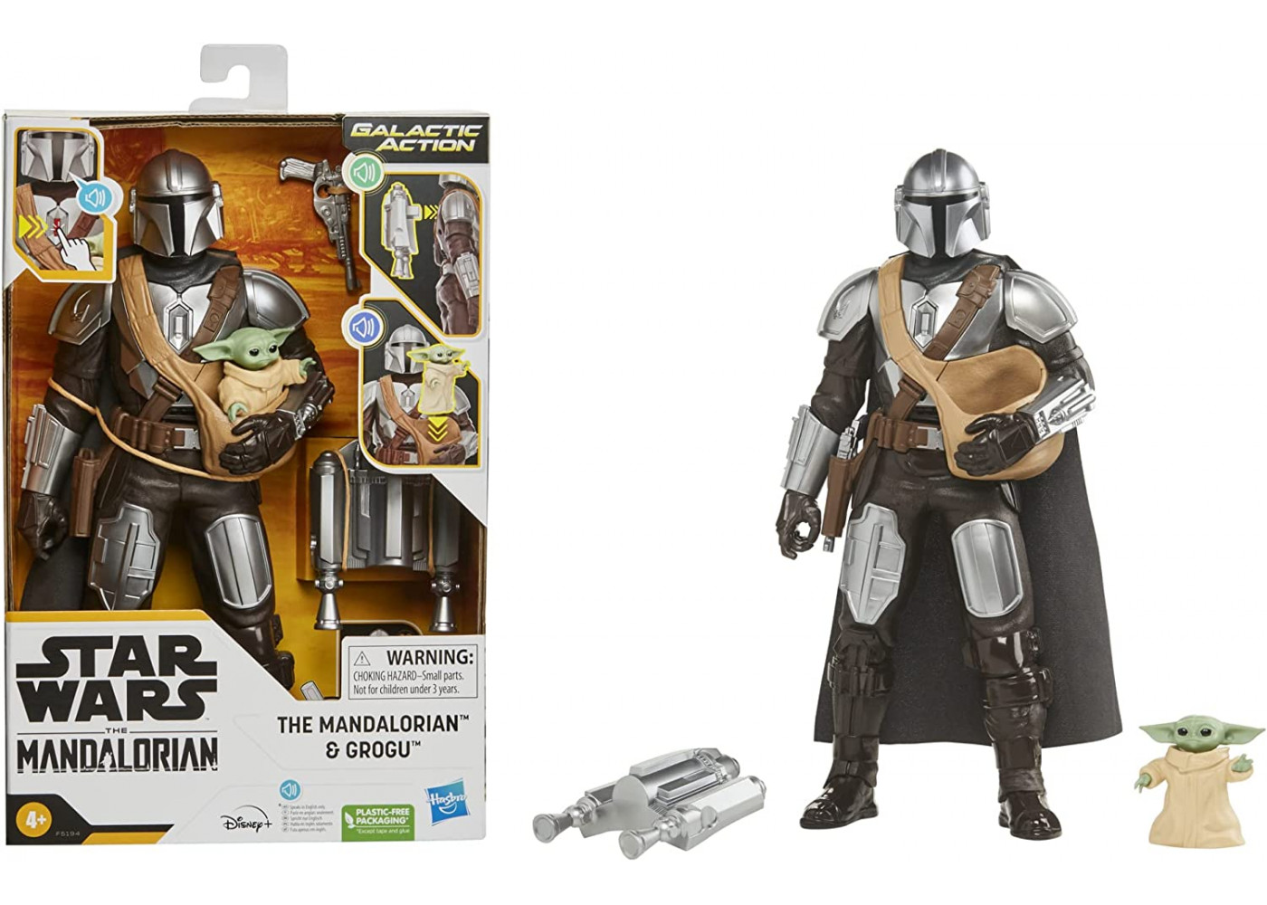 Фігурка Інтерактивний Мандалорець 30 см та Малюк Йода Star Wars Mandalorian & Grogu Interactive Electronic Hasbro F5194