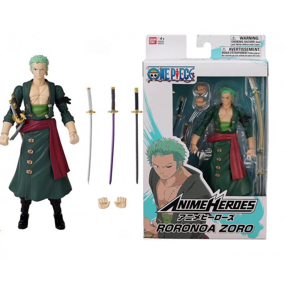 Фигурка Аниме Ророноа Зоро Ван-Пис One Piece Anime Heroes Roronoa Zoro Bandai 36932