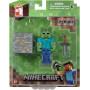 Фигурка Майнкрафт Зомби с Железным Блоком Minecraft Zombie Survival Pack Jazwares 16509