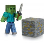 Фигурка Майнкрафт Зомби с Железным Блоком Minecraft Zombie Survival Pack Jazwares 16509