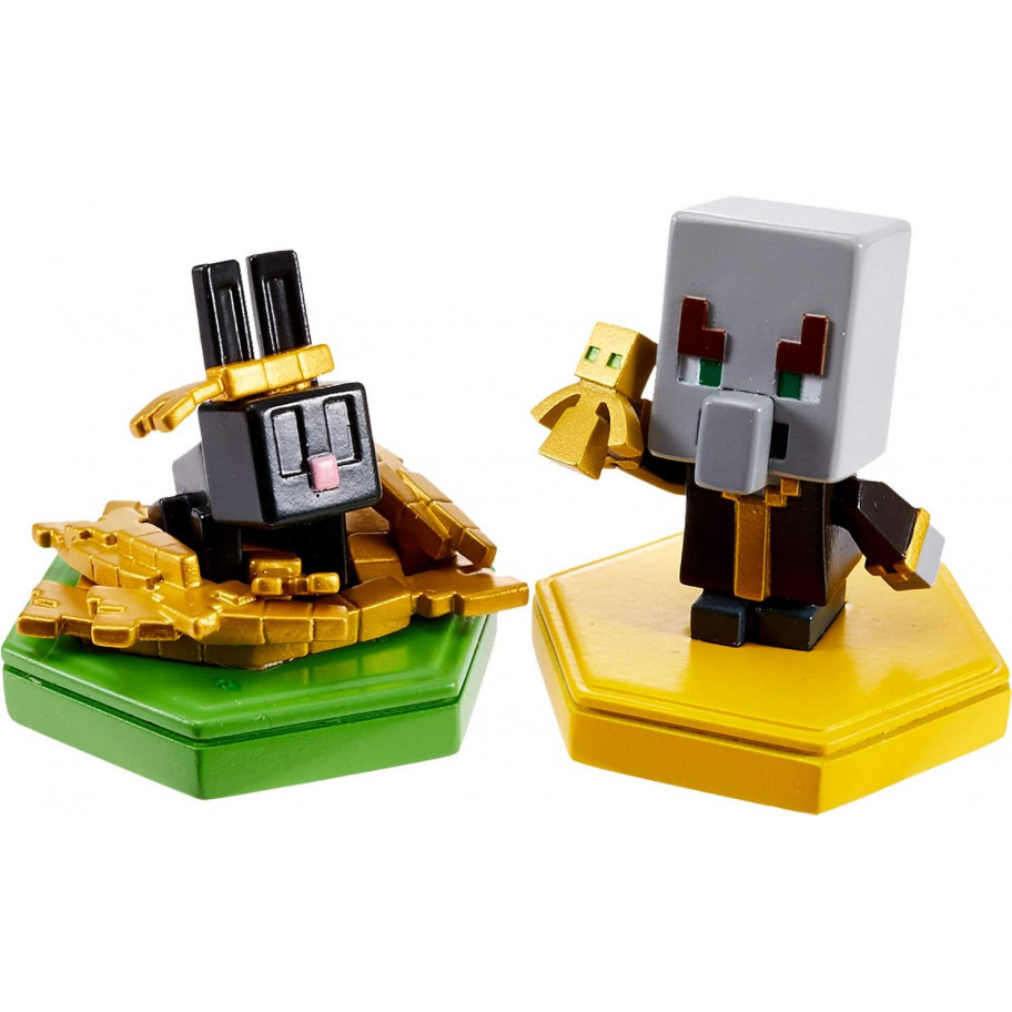 Фігурки Майнкрафт Заклинач та Кролик з кодом для гри Minecraft Mini Figure Mattel GKT44