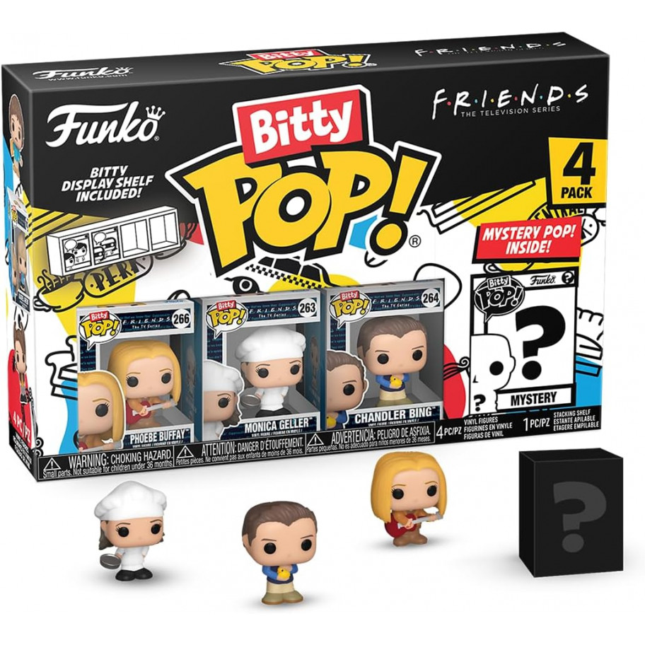 Фігурки Фанко Бітті Друзі Bitty Pop Friends Phoebe Buffay Monica Geller Chandler Bing Funko 73051