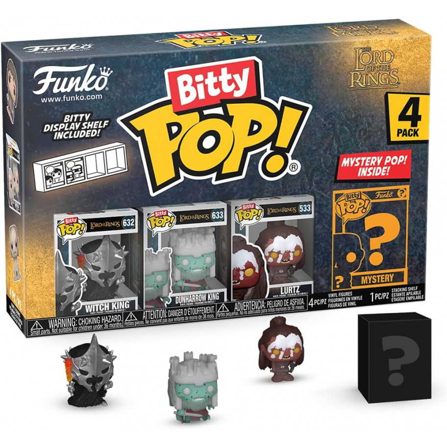 Фанко Бітті Володар Перстнів Bitty Pop! Lord of The Rings Witch King, Dunharrow King, Lurtz Funko 75459