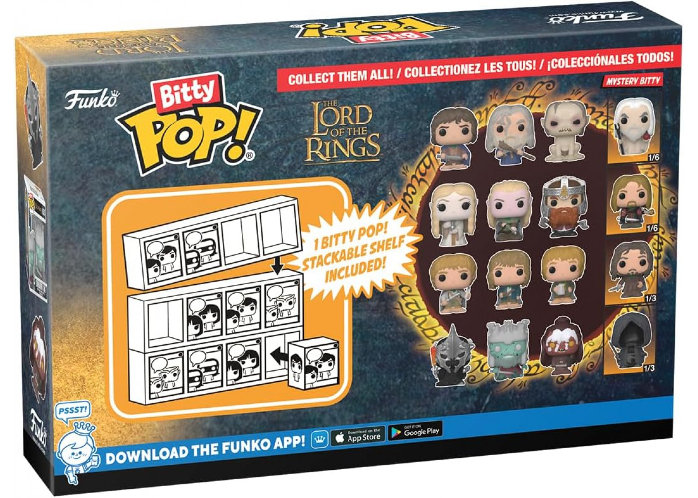 Фанко Бітті Володар Перстнів Bitty Pop! Lord of The Rings Frodo Baggins, Gandalf, Gollum Funko 75456