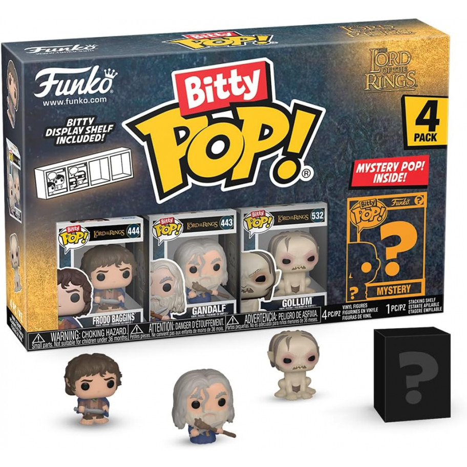 Фанко Бітті Володар Перстнів Bitty Pop! Lord of The Rings Frodo Baggins, Gandalf, Gollum Funko 75456