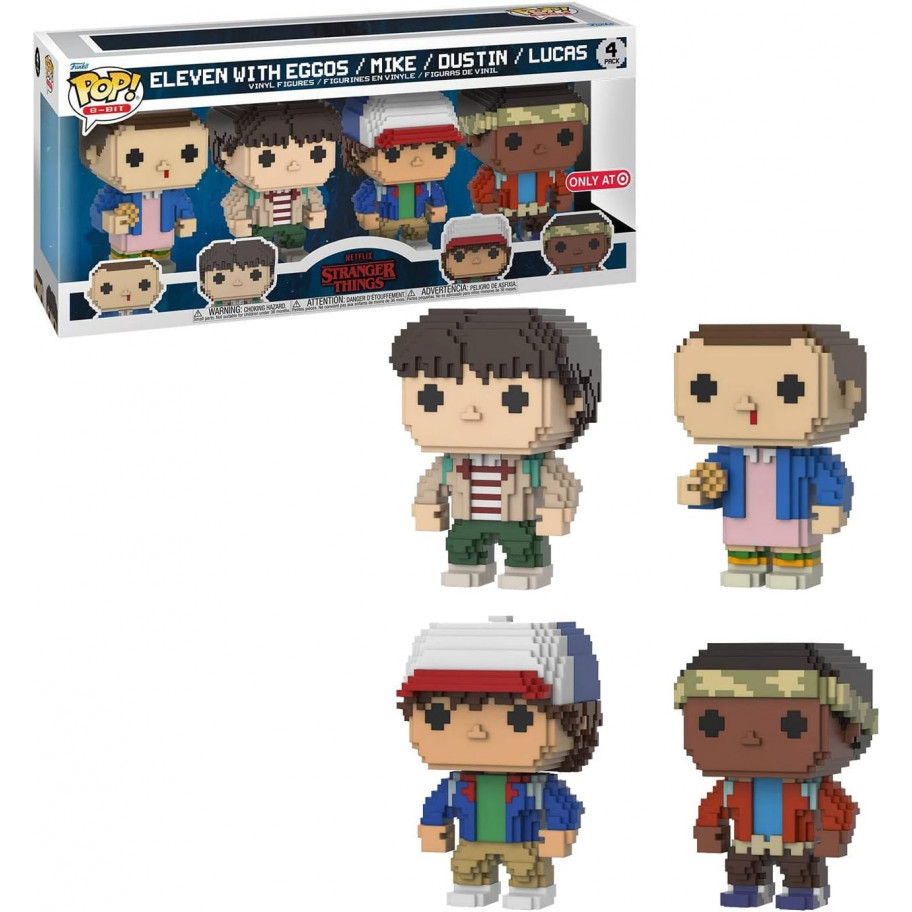 Фигурки Фанко Одиннадцать Майк Дастин Лукас 8-Bit Stranger Things Eleven Mike Dustin Lucas Funko 63729