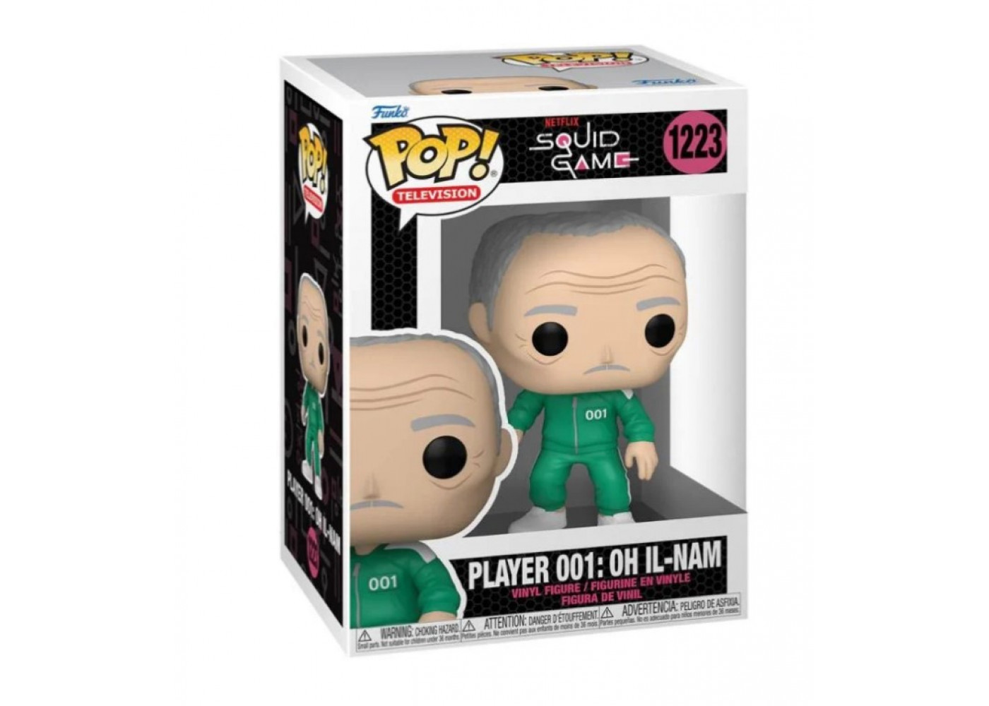 Фигурка Фанко Игра в Кальмара Игрок 001 Ох Иль Нам №1223 Squid Game Player 001 Oh IL-Nam Funko 64796
