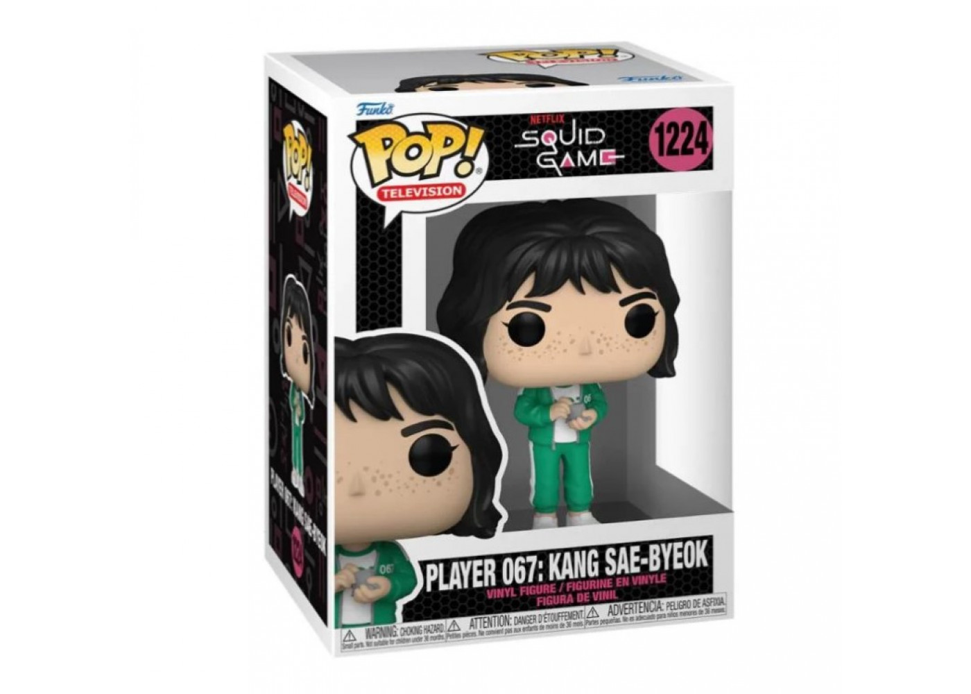 Фигурка Фанко Игра в Кальмара Игрок 067 Кан Сэ-Бёк №1224 Squid Game Player 067 Kang SAE-Byeok Funko 64797