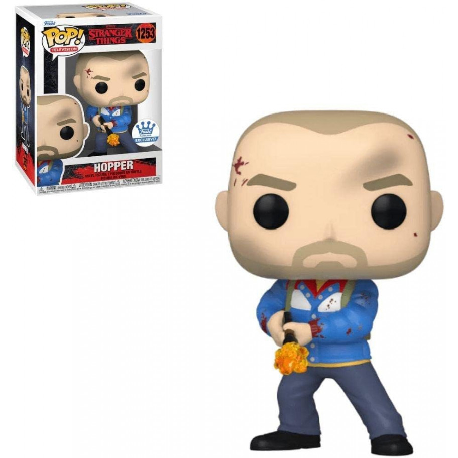 Фігурка Фанко Хоппер з Вогнеметом Дивні Дива №1253 Stranger Things Hopper Flame Thrower Funko 62387