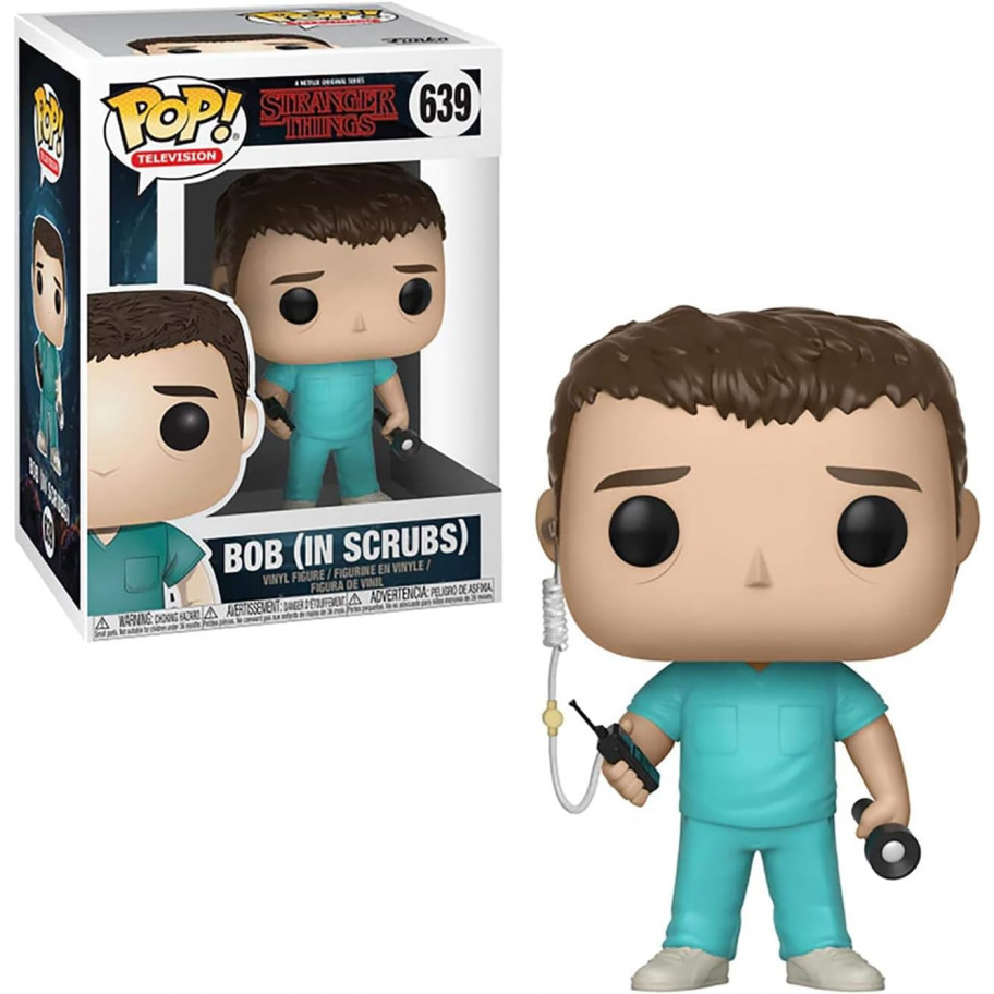 Фігурка Фанко Боб Ньюбі Дуже Дивні Дива №639 Stranger Things Bob in Scrubs Funko 30878