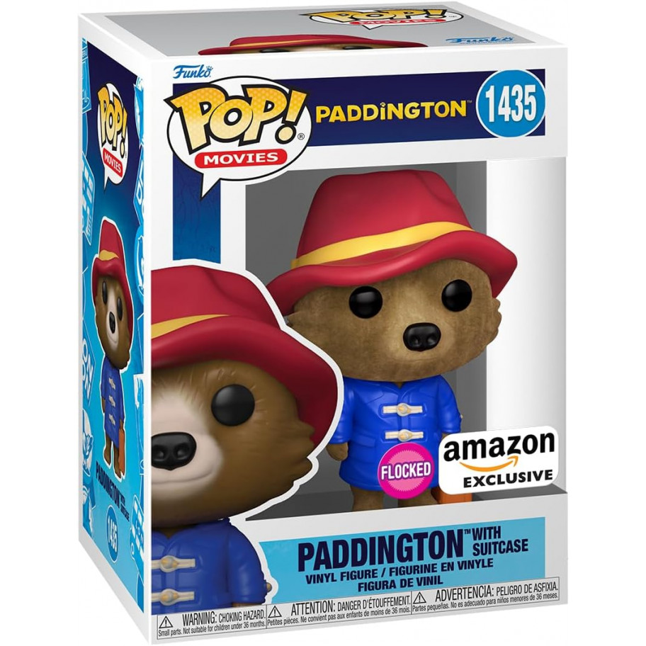 Фігурка Фанко Паддінгтон з Чемоданом Флокед Ексклюзив №1435 Paddington Flocked Exclusive Funko 73707