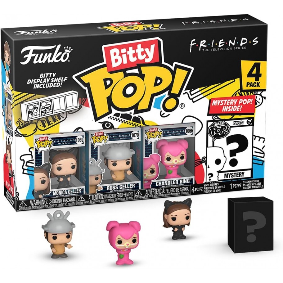 Фігурки Фанко Бітті Друзі Bitty Pop Friends Halloween Costume Monica Geller, Ross Geller, Chandler Bing Funko 73050