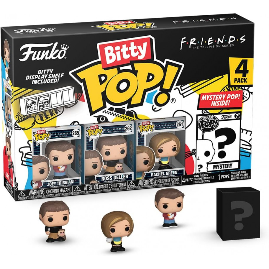 Фігурки Фанко Бітті Друзі Bitty Pop Friends Joey Tribbiani Ross Geller Rachel Green Funko 73049