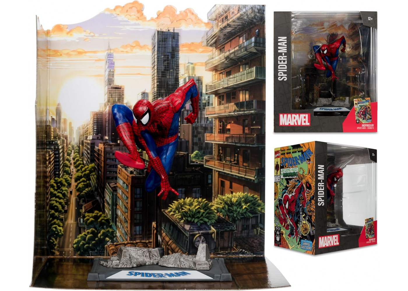 Фігурка Людина Павук зі Сценою та Коміксом 1:10 Marvel Spider-Man with Scene Comic McFarlane 14764