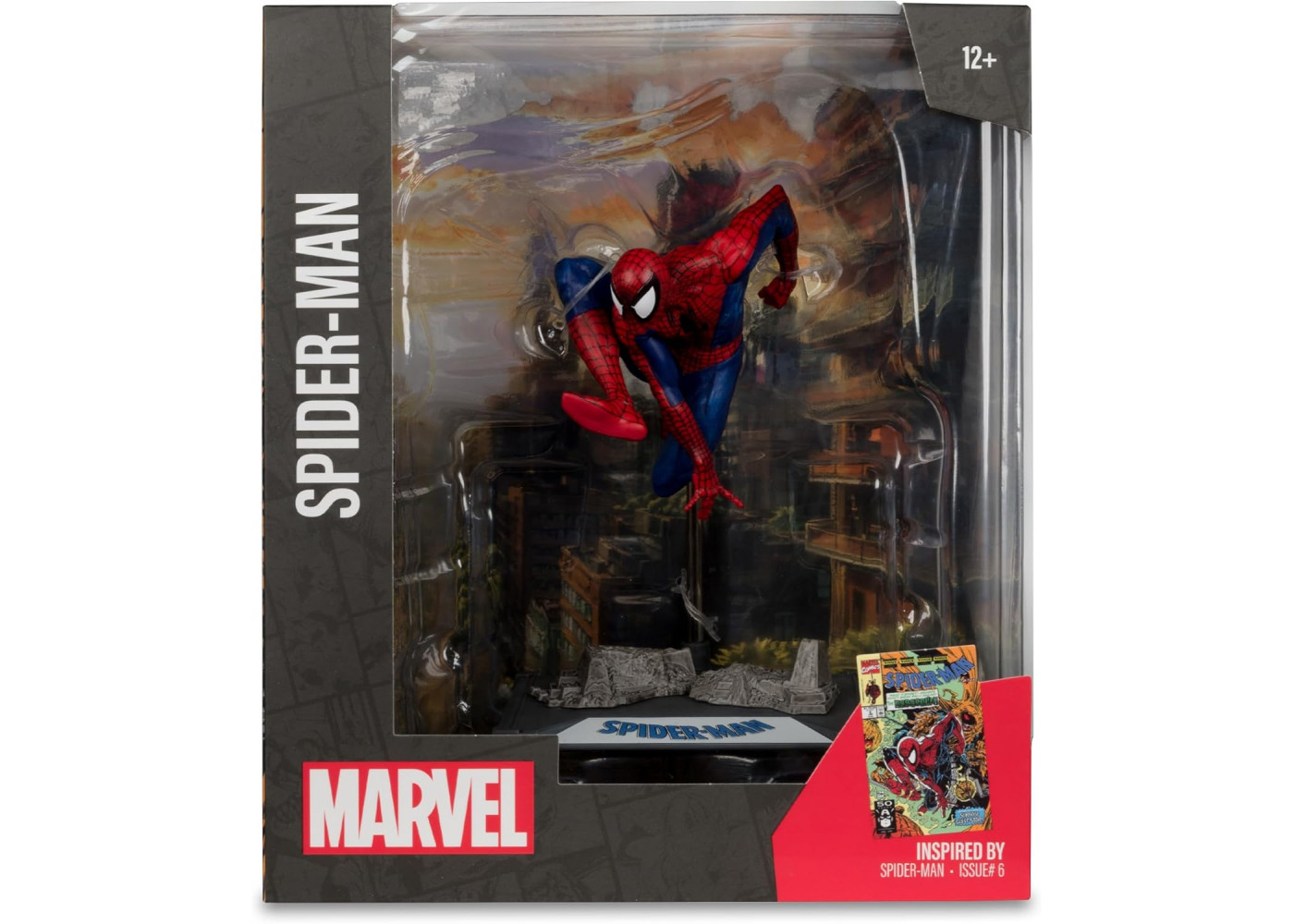 Фигурка Человек Паук со Сценой и Комиксом 1:10 Marvel Spider-Man with Scene Comic McFarlane 14764