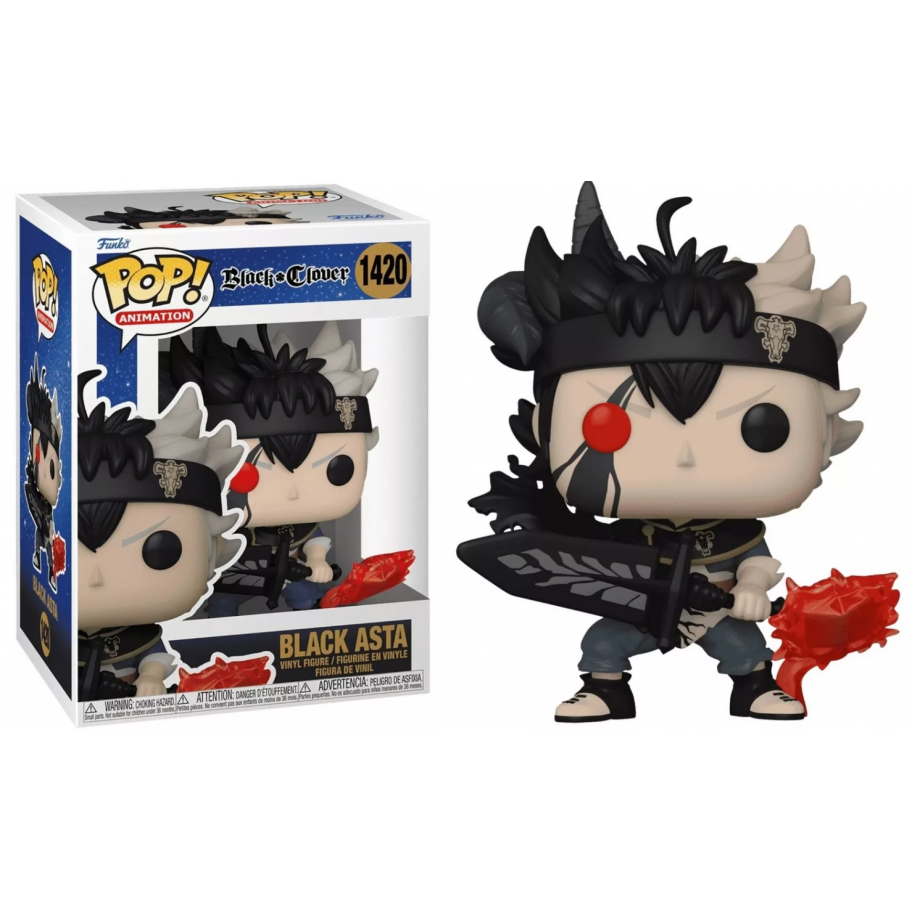 Фігурка Фанко Чорний Конюшина Чорна Аста № 1420 Animation Black Clover Black Asta Funko 70568