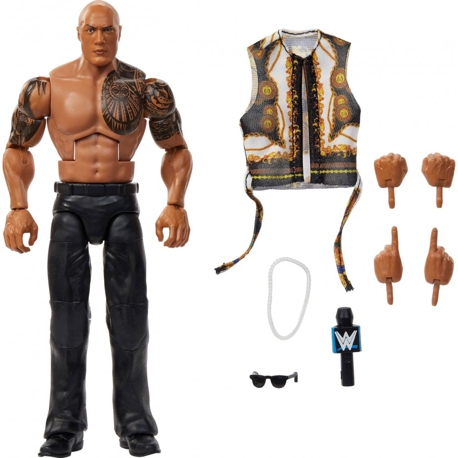 Фігурка Рестлер Скеля Дуейн Джонсон The Rock Dwayne Johnson Final Boss WWE 115 Elite Collection Mattel JCJ00