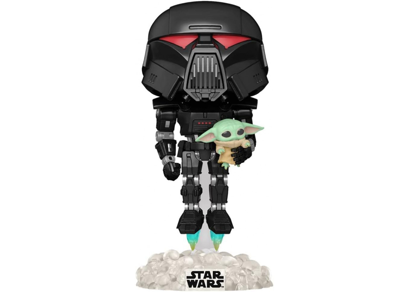 Фигурка Тёмный солдат и Малыш Йода Звёздные Войны №488 Dark Trooper with Grogu Funko 58286