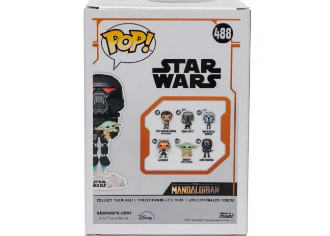 Фігурка Темний солдат і Малюк Йода Прим'ята Коробка Зоряні Війни №488 Dark Trooper with Grogu Funko B58286