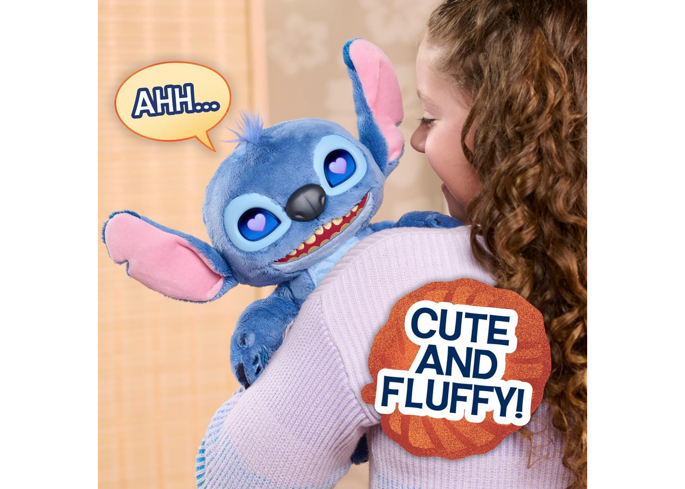 Інтерактивний Плюшевий Стіч 35 см LCD Очі та 50 Звуків Ліло та Стіч Disney Stitch Many Moods Just Play 11583