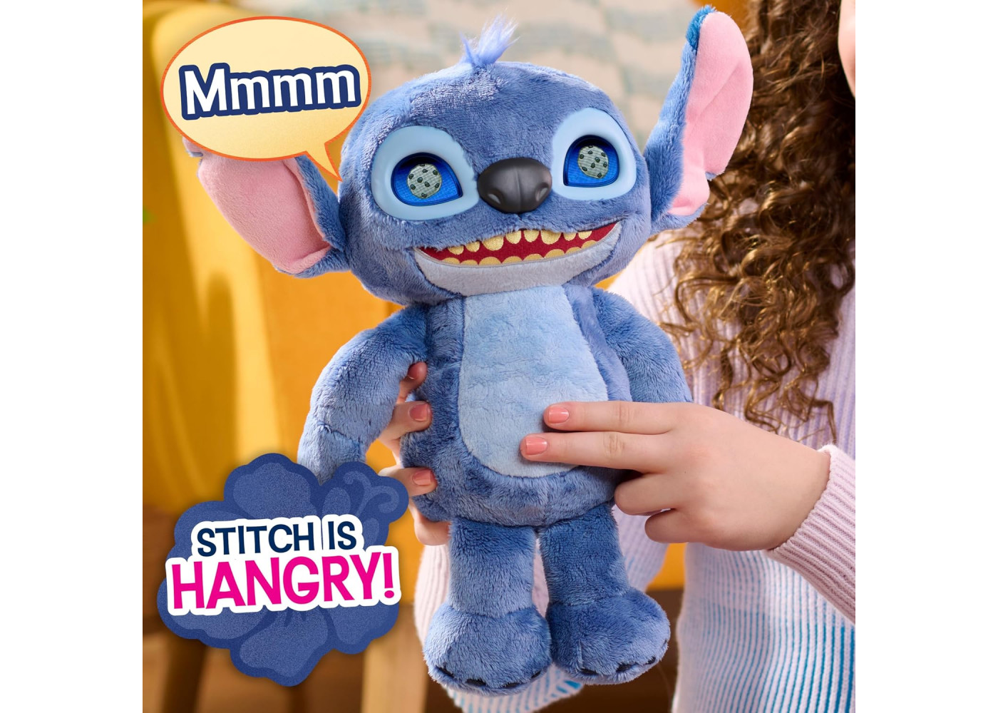 Інтерактивний Плюшевий Стіч 35 см LCD Очі та 50 Звуків Ліло та Стіч Disney Stitch Many Moods Just Play 11583