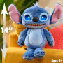 Інтерактивний Плюшевий Стіч 35 см LCD Очі та 50 Звуків Ліло та Стіч Disney Stitch Many Moods Just Play 11583