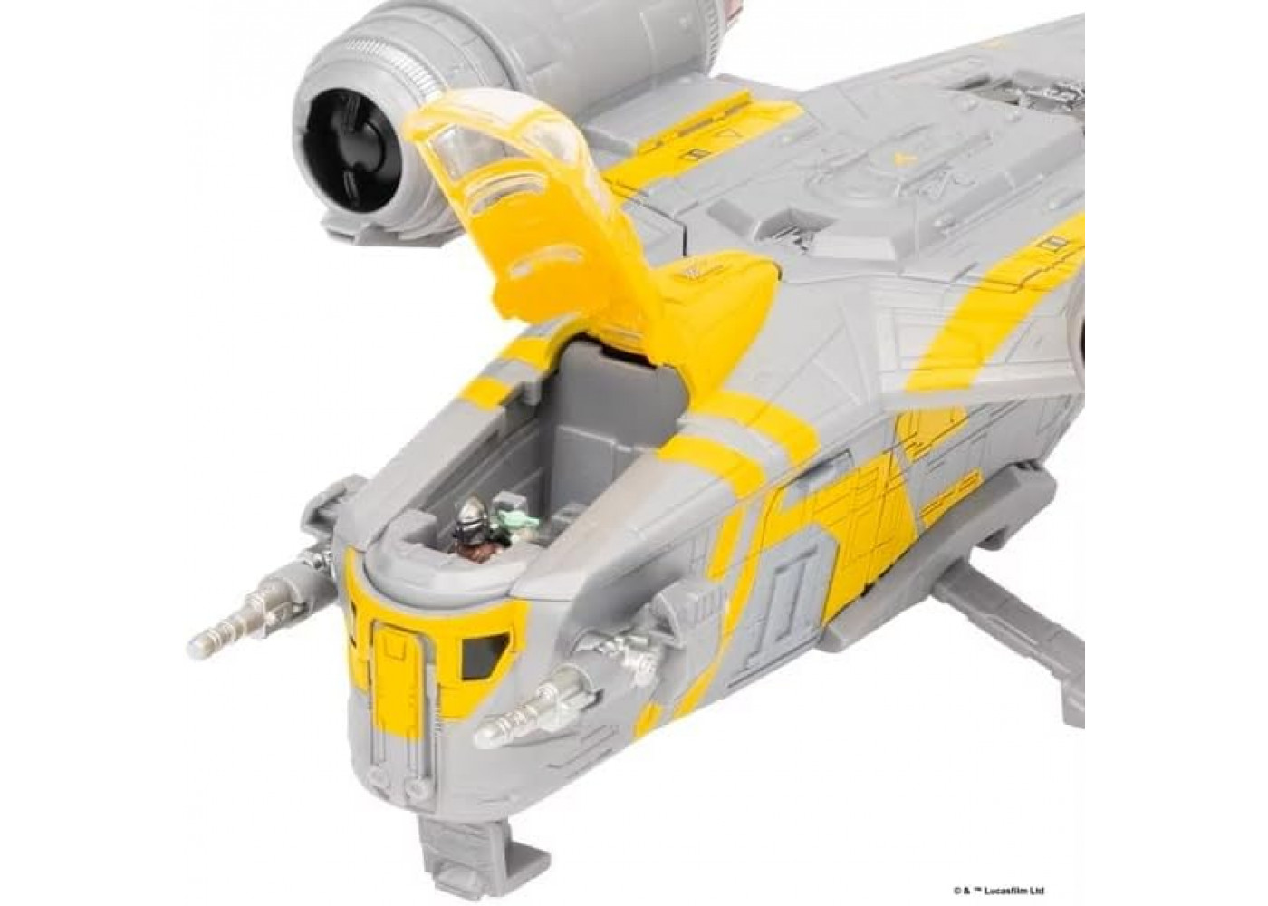 Космічний Корабель 20 см з Мандалорцем та Грогу Star Wars Micro Galaxy Squadron Razor Crest Jazwares J0567