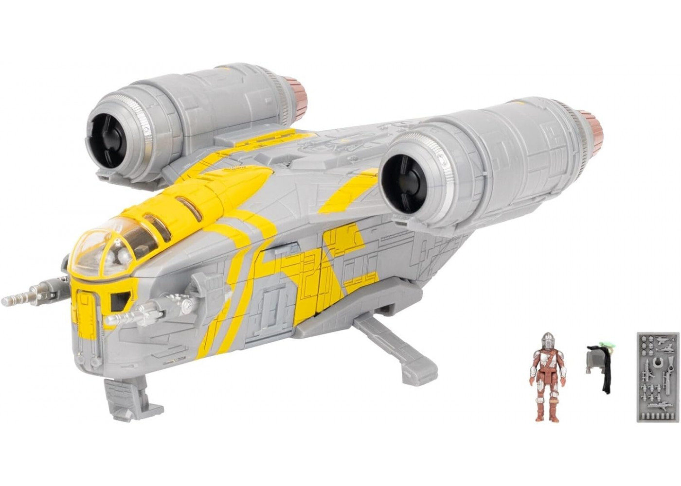 Космический Корабль с Мандалорцем и Грогу Star Wars Micro Galaxy Squadron Razor Crest Jazwares J0543
