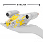Космический Корабль с Мандалорцем и Грогу Star Wars Micro Galaxy Squadron Razor Crest Jazwares J0543