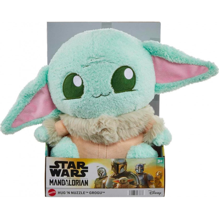 Плюшева Іграшка Малюк Йода зі звуком 25 см Мандалорець Star Wars Hug ‘n Nuzzle Grogu Mattel HPM98