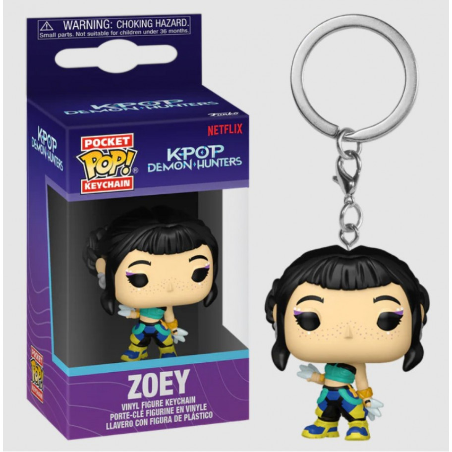 Брелок Фигурка Фанко Зои Кейпоп Охотницы на Демонов Kpop Demon Hunters Zoey Keychain Funko 95688