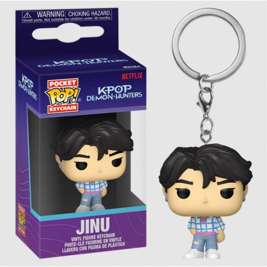 Брелок Фигурка Фанко Джину Кейпоп Охотницы на Демонов Kpop Demon Hunters Jinu Keychain Funko 95685