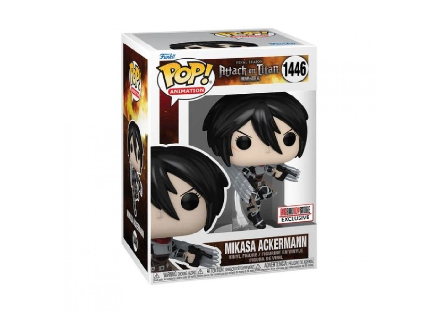 Фигурка Фанко Микаса Акерманн (Уценка) №1446 Attack on Titan Mikasa Ackermann Exclusive Funko BEX69372