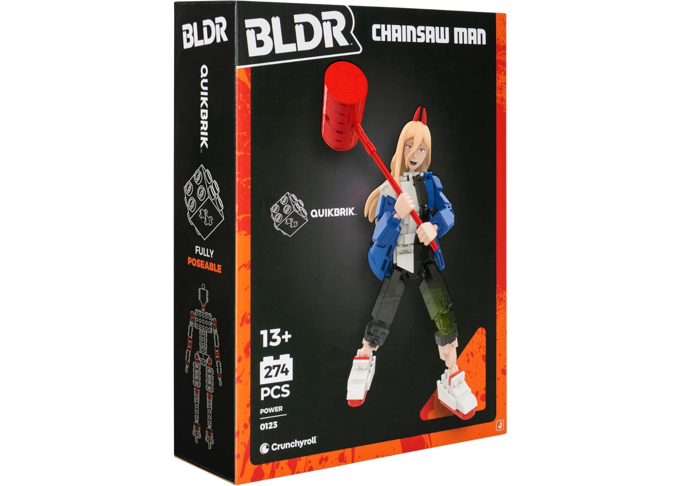 Фигурка-Конструктор Пауэр Человек-Бензопила 274 детали BLDR Chainsaw Man Power Jazwares CNS0123
