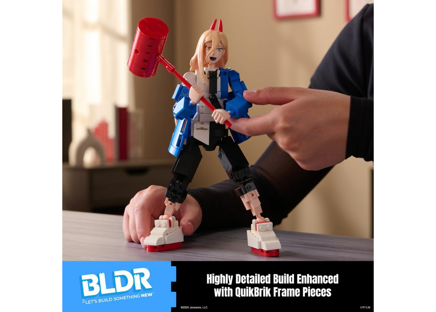 Фигурка-Конструктор Пауэр Человек-Бензопила 274 детали BLDR Chainsaw Man Power Jazwares CNS0123