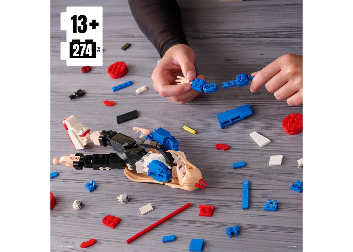 Фигурка-Конструктор Пауэр Человек-Бензопила 274 детали BLDR Chainsaw Man Power Jazwares CNS0123