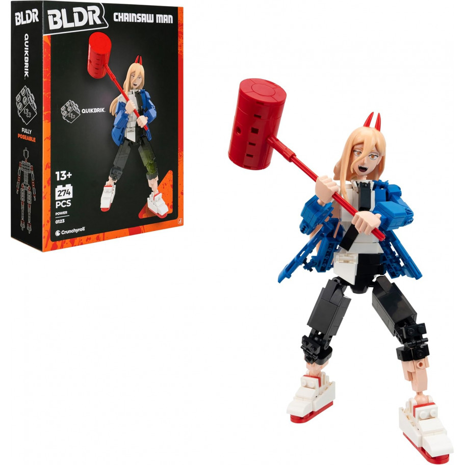Фігурка-Конструктор Пауер Людина-Бензопила 274 деталі BLDR Chainsaw Man Power Jazwares CNS0123