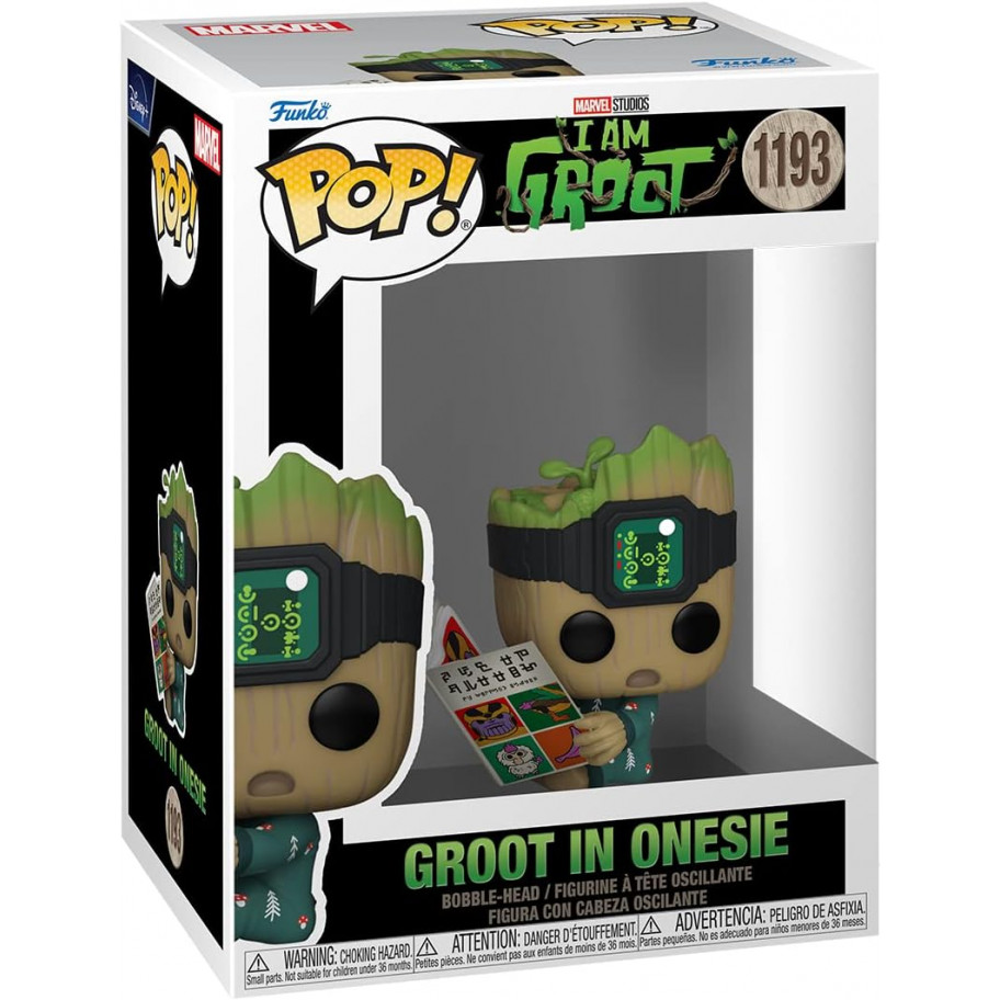 Фігурка Фанко Грут з Книгою Вартові Галактики №1193 Marvel Groot PJs with Book Funko 70651