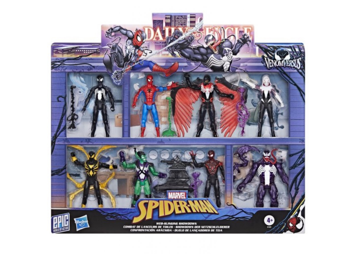 Набір Фігурок Марвел Веном Людина-Павук 8 шт Marvel Spider-Man VenomVersus Epic World of Action Hasbro 93354