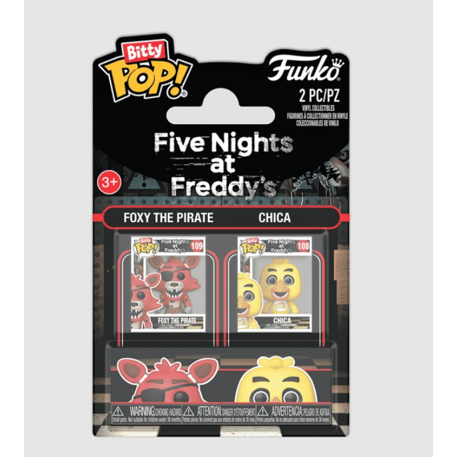 Фанко Битти Пять Ночей с Фредди Фокси и Чика Five Nights at Freddy's Foxy the Pirate and Chica Bitty Pop Funko