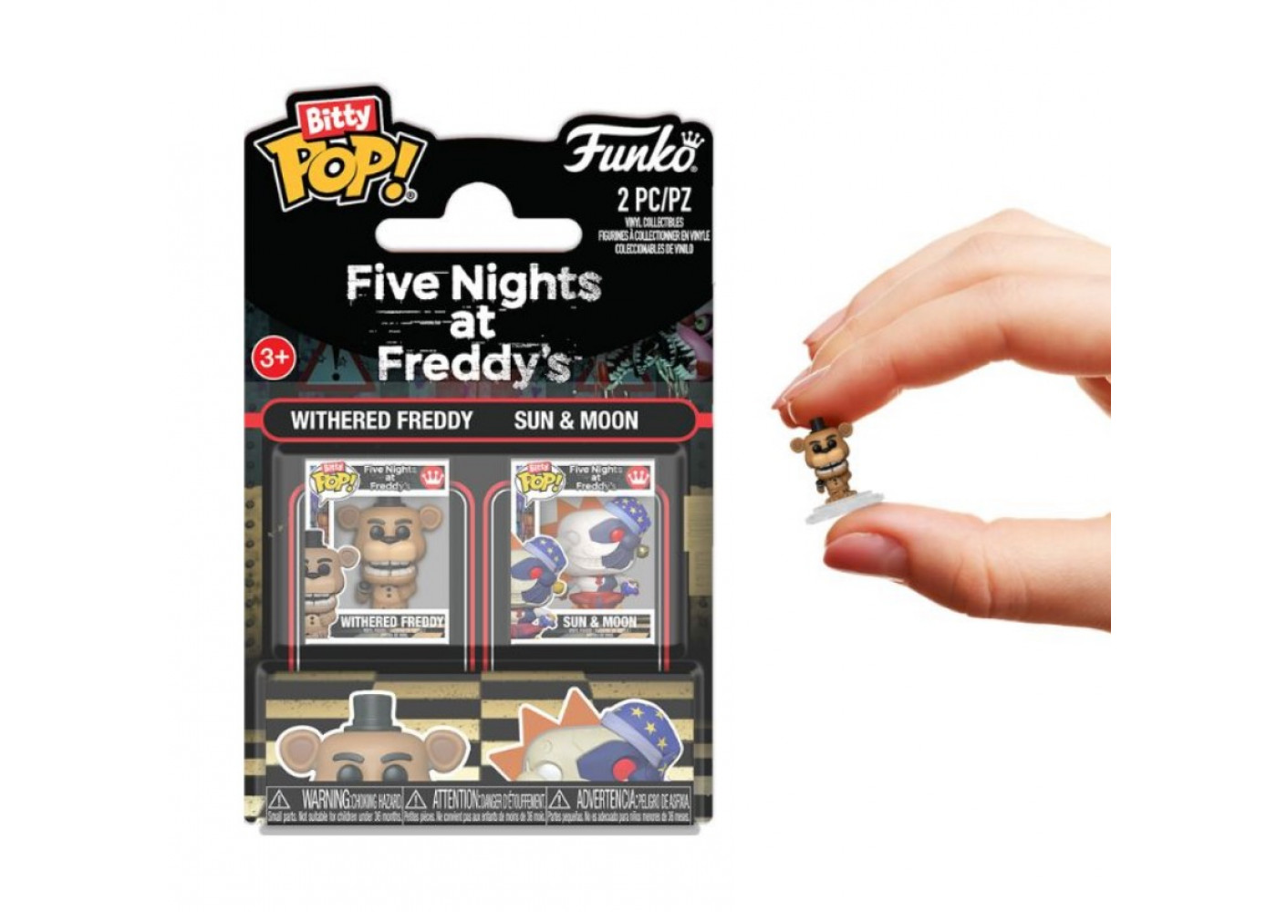 Фанко Битти Пять Ночей с Фредди Five Nights at Freddy's Withered Freddy and Sun and Moon Bitty Pop Funko 94080