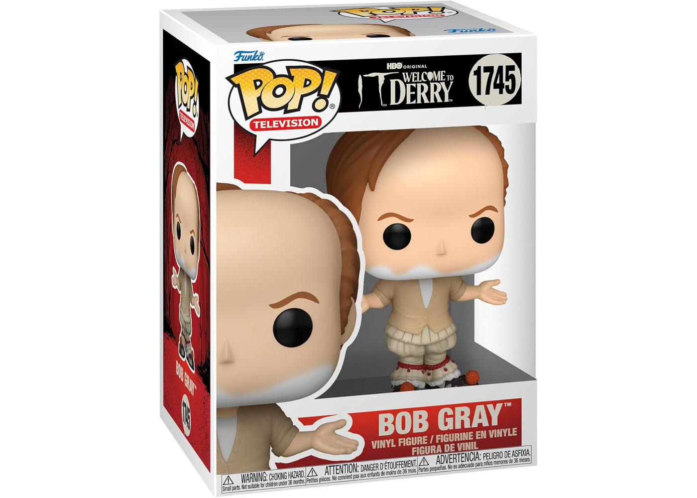 Фигурка Фанко Боб Грей Оно: Добро пожаловать в Дерри №1745 IT Welcome to Derry Bob Gray Funko 86676
