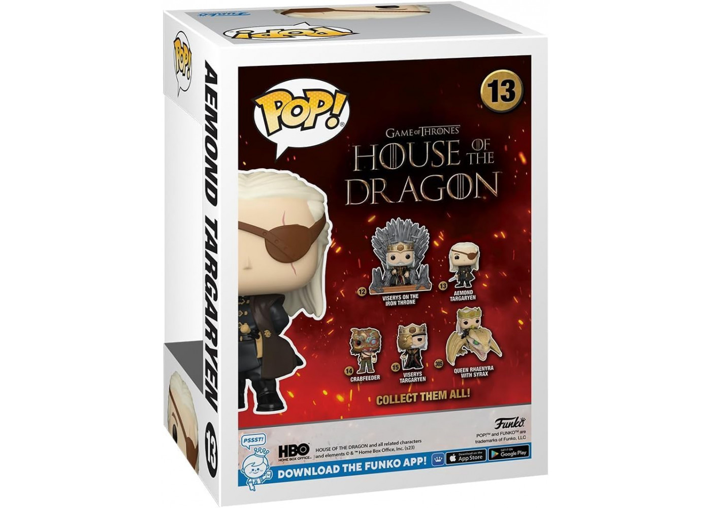 Фігурка Фанко (Уцінка) Еймон Таргарієн Дім Дракона №13 House of Dragon Aemond Targaryen Funko B76471