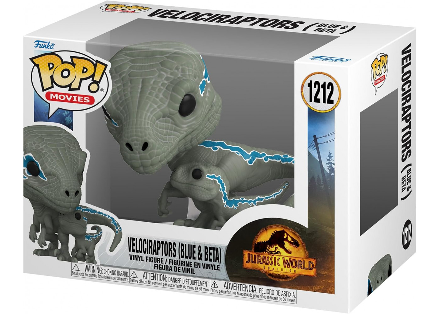 Фигурка Фанко Велоцираптор Мир Юрского Периода №1212 Jurassic World Velociraptor Blue and Beta Funko 62223