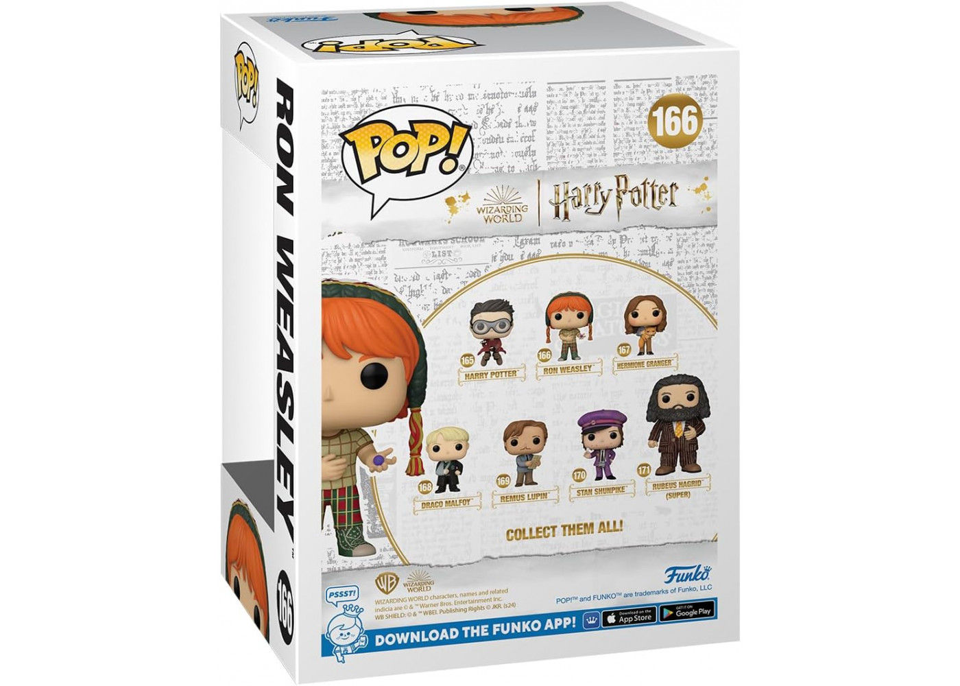 Фігурка Фанко Рон Візлі Гаррі Поттер та В'язень Азкабану (Уцінка) №166 Harry Potter Ron Weasley Funko B76006