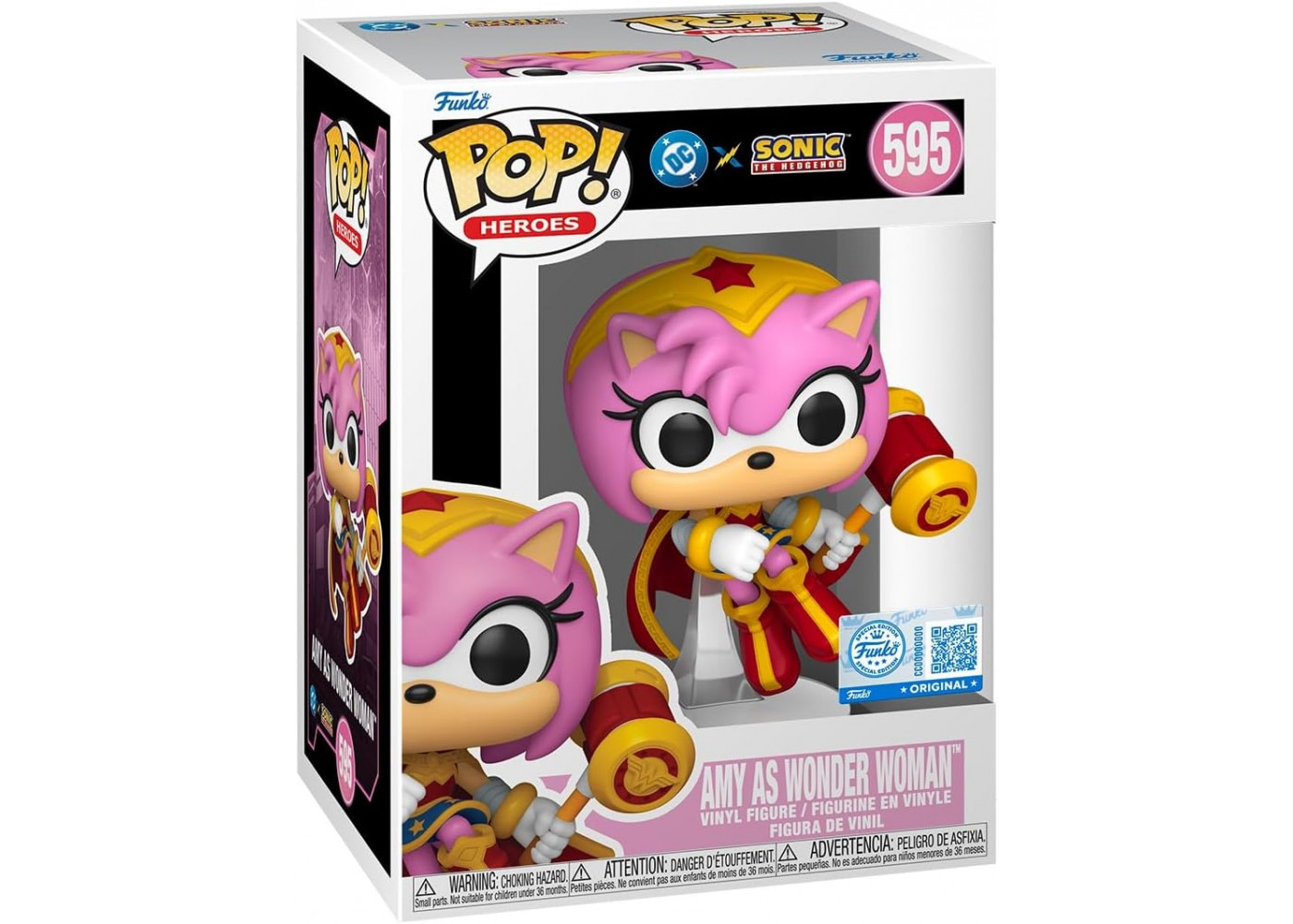 Фігурка Фанко Емі Роуз у ролі Чудо-Жінки Їжак Сонік №595 Sonic The Hedgehog DC Amy as Wonder Woman Funko 88907