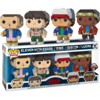 Фігурки Фанко Одинадцять Майк Дастін Лукас 8-Bit  Stranger Things Eleven Mike Dustin Lucas Funko 63729