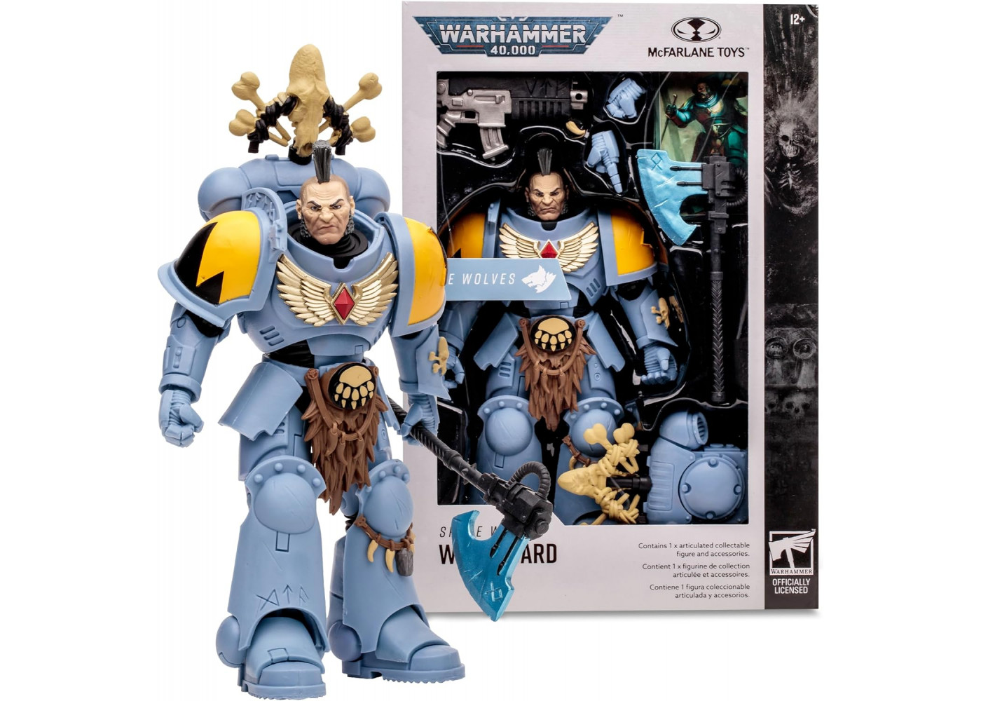 Фигурка Вархаммер Воин Волчьей гвардии Warhammer Space Wolves Wolf Guard McFarlane 10932